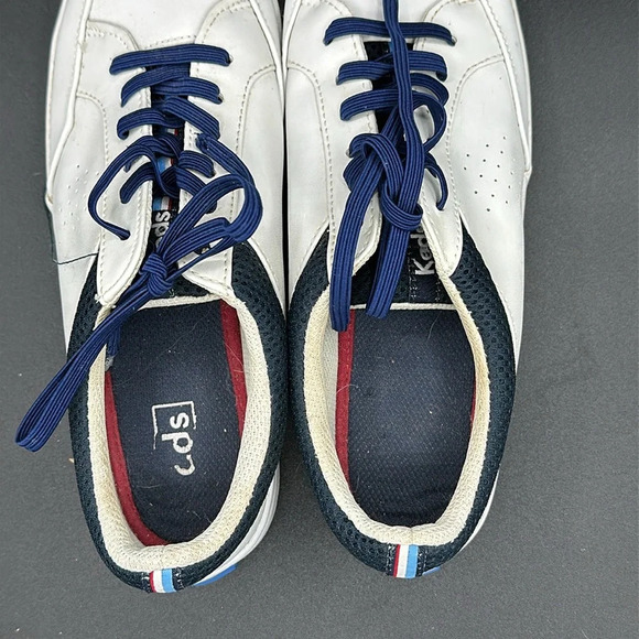 White & blue Keds Rebellion leather lace up sneakers size 8 - Picture 4 of 6